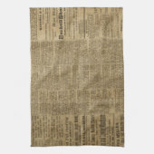 Oude  krant theedoek (Verticaal)