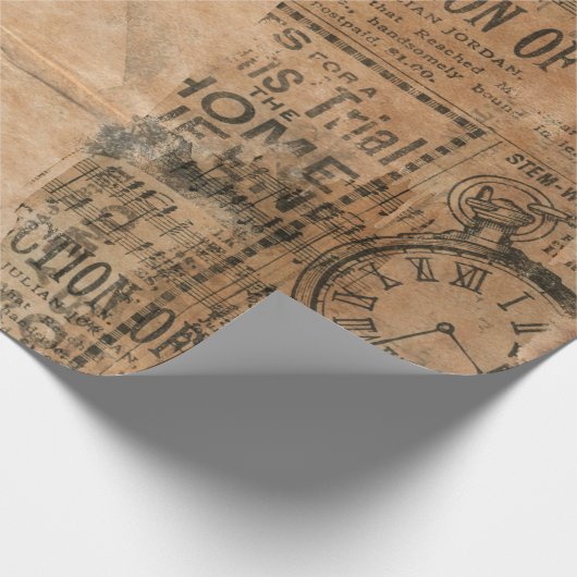 Oude  krant Torn Cadeaupapier (Hoek)