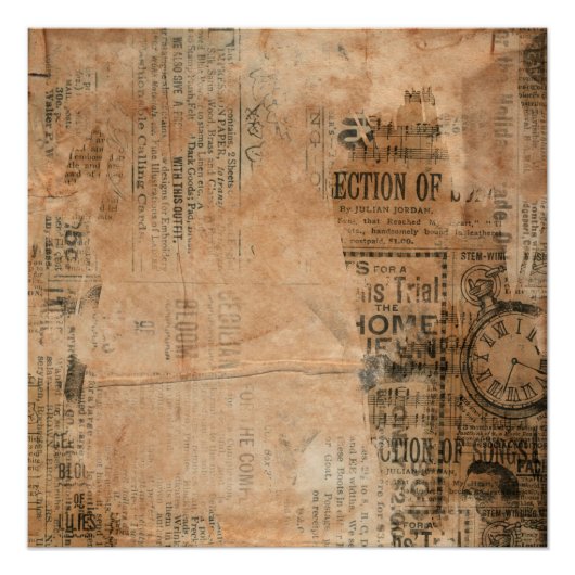 Oude krant Torn One Poster (Voorkant)