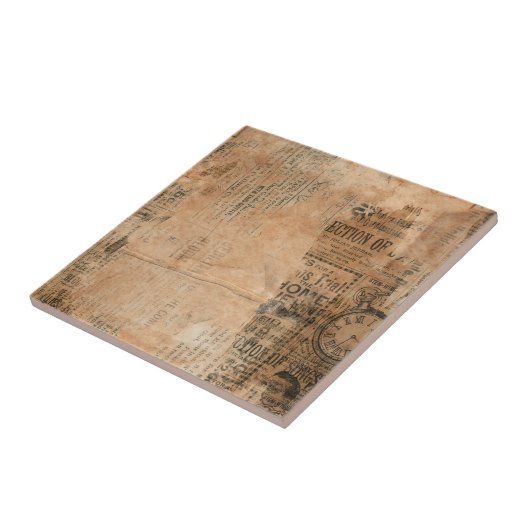 Oude  krant Torn One Tegeltje (Zijkant)