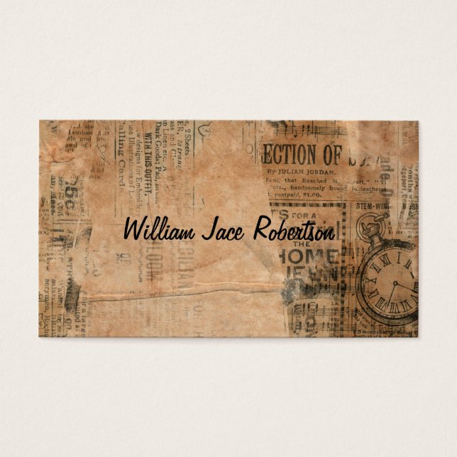 Oude  krant Torn One Visitekaartje (Voorkant)