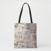 Oude  kranten tote bag (Voorkant)