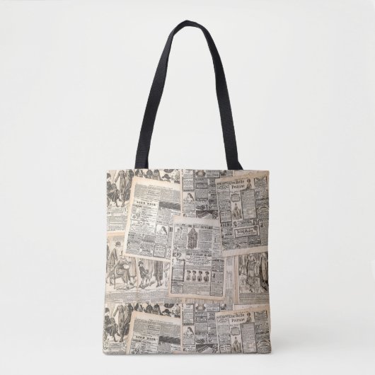 Oude  kranten tote bag (Voorkant)
