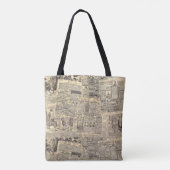 Oude  kranten tote bag (Achterkant)