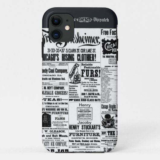 Oude krantenadvertenties voor verzending Case-Mate iPhone case (Achterkant)