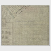 Oude krantenpapierrol cadeaupapier (Vlak)