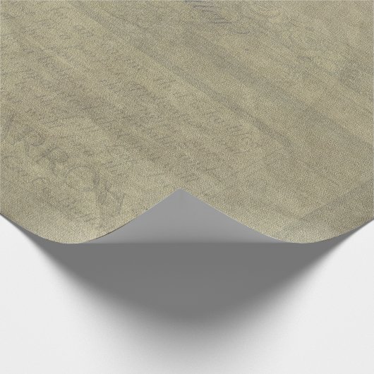 Oude krantenpapierrol cadeaupapier (Hoek)