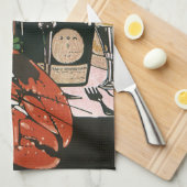 Oude kreeftchampagne; Elke elegante feest Theedoek (Quarter Fold)