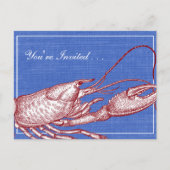 Oude Kreeftenbak Strandfeest met Nautilus-thema Uitnodiging Briefkaart (Voorkant)