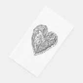 Oude kristal liefde hart illustratie servetten (Hoek)