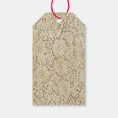 Oude kroeslantaarn Floral Pattern + jouw ideeën Cadeaulabel (Achterkant)