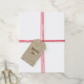 Oude kroeslantaarn Floral Pattern + jouw ideeën Cadeaulabel (Met Touw)