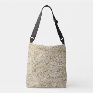 Oude kroeslantaarn Floral Pattern + jouw ideeën Crossbody Tas