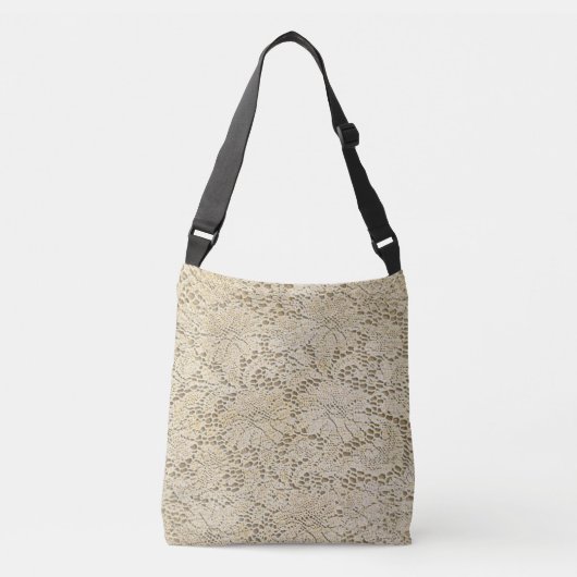 Oude kroeslantaarn Floral Pattern + jouw ideeën Crossbody Tas (Voorkant)