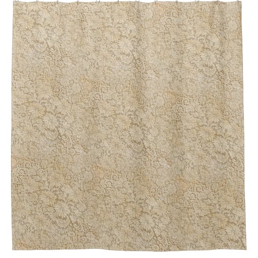 Oude kroeslantaarn Floral Pattern + jouw ideeën Douchegordijn (Voorkant)