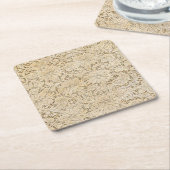 Oude kroeslantaarn Floral Pattern + jouw ideeën Kartonnen Onderzetters (Schuin)