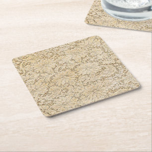 Oude kroeslantaarn Floral Pattern + jouw ideeën Kartonnen Onderzetters