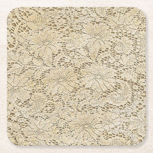 Oude kroeslantaarn Floral Pattern + jouw ideeën Kartonnen Onderzetters (Voorkant)