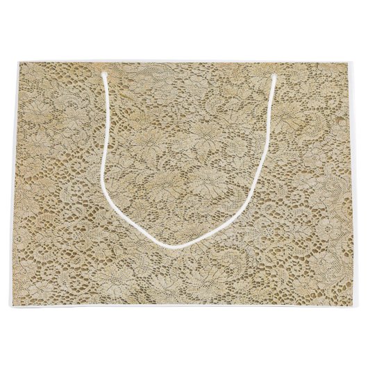 Oude kroeslantaarn Floral Pattern + jouw ideeën Large Cadeautasje (Voorkant)