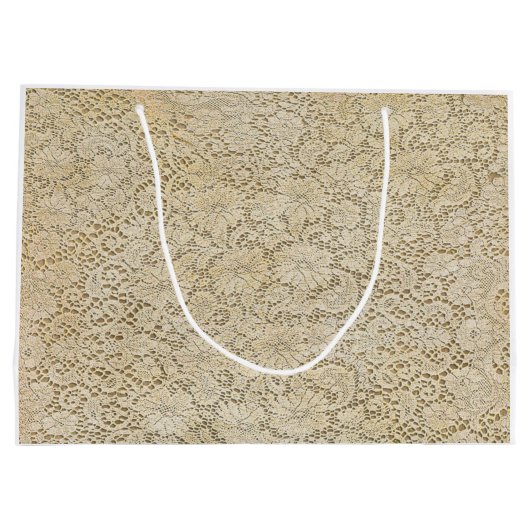 Oude kroeslantaarn Floral Pattern + jouw ideeën Large Cadeautasje (Achterkant)