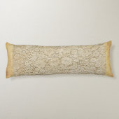 Oude kroeslantaarn Floral Pattern + jouw ideeën Lichaamskussen (Achterkant)