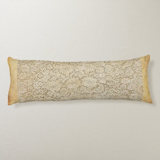 Oude kroeslantaarn Floral Pattern + jouw ideeën Lichaamskussen (Achterkant)