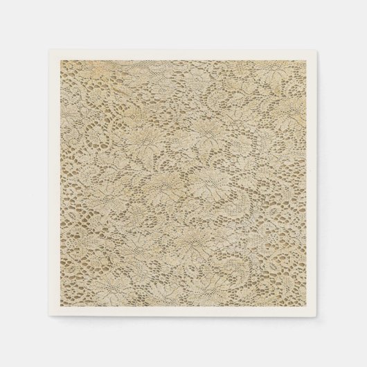 Oude kroeslantaarn Floral Pattern + jouw ideeën Servetten (Voorkant)