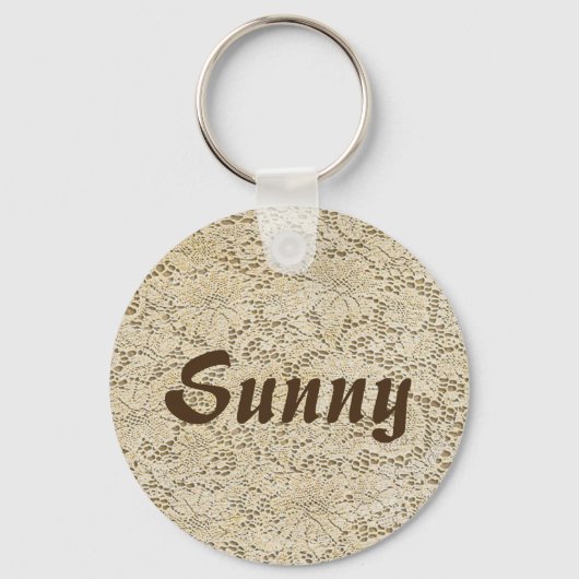 Oude kroeslantaarn Floral Pattern + jouw ideeën Sleutelhanger (Voorkant)