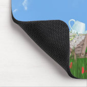 oude kruiwagen met bloemen muismat (Hoek)