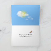 oude kruiwagen met bloemen Naam Dag Kaart (Binnen)