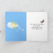 oude kruiwagen met bloemen verjaardag kaart (Binnen)