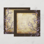 Oude krullen/lilalot/lavendel/chocolade kaart (Voorkant / Achterkant)