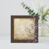Oude krullen/lilalot/lavendel/chocolade kaart (Staand voorkant)