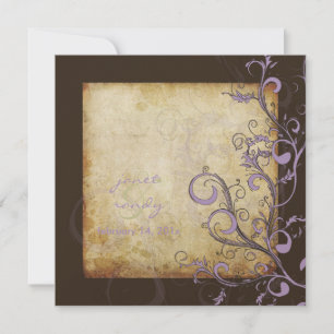 Oude krullen/lilalot/lavendel/chocolade kaart
