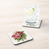 Oude Kunst Antieke Rozen Drankjes Onderzetter (Rechterzijde)