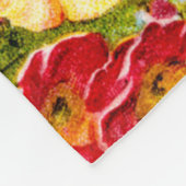 Oude Kunst Bloemmotief Lente Bloemen Sleutelbloem Fleece Deken (Hoek)