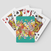 Oude Kunst Bloemmotief Lente Bloemen Sleutelbloem Pokerkaarten (Achterkant)