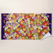 Oude Kunst Bloemmotief Lente Bloemen Sleutelbloem Strandlaken (Voorkant)