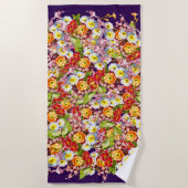 Oude Kunst Bloemmotief Lente Bloemen Sleutelbloem Strandlaken (Voorkant)