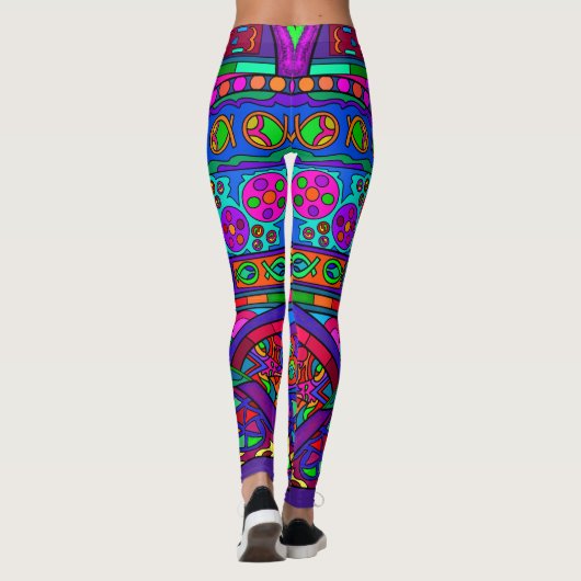 Oude kunst geïnspireerd 010 leggings (Achterkant)