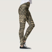 Oude Kunst Geïnspireerd 011 Sepia Leggings (Rechts)