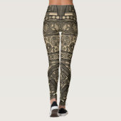 Oude Kunst Geïnspireerd 011 Sepia Leggings (Achterkant)