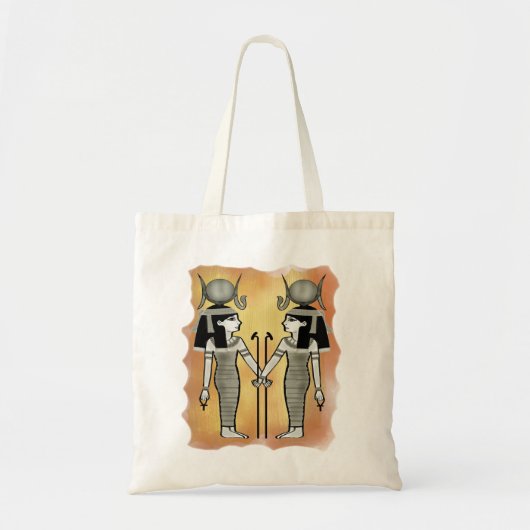 Oude kunst Hathor godin van liefde Egyptische god Tote Bag (Voorkant)