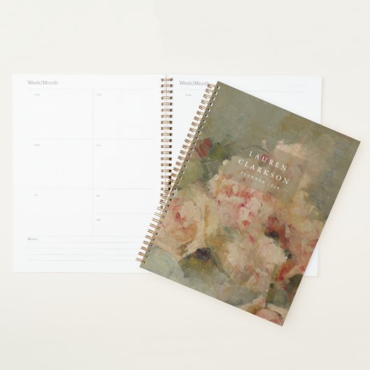 Oude Kunst Roze Rozen Planner (Display)