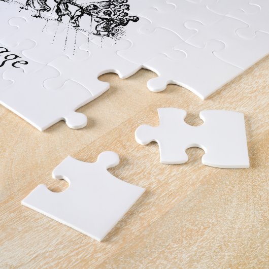 Oude kunst van de dansende kerstboom van Kind Legpuzzel (Zijkant)