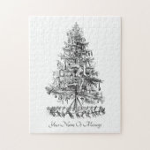 Oude kunst van de dansende kerstboom van Kind Legpuzzel (Verticaal)