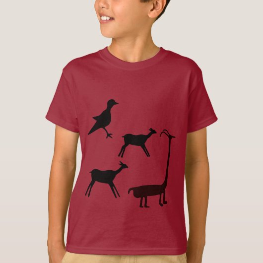 Oude kunstenaars - Prehistorische dieren T-shirt (Voorkant)