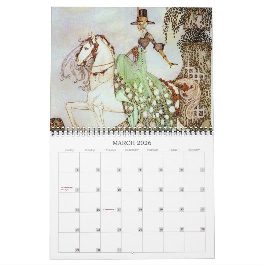 Oude  kunstillustraties van Fairy Tale Kalender (Mar 2026)