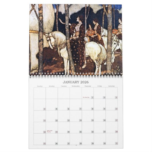 Oude  kunstillustraties van Fairy Tale Kalender (Jan 2026)