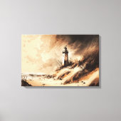 Oude kunststofschilders voor vuurtoren canvas afdruk (Voorkant)